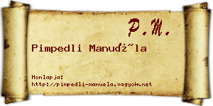 Pimpedli Manuéla névjegykártya